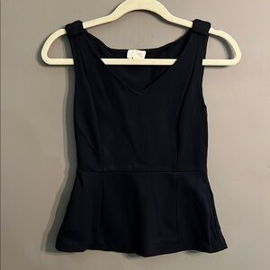 Kate Spade Black Peplum Tank Top